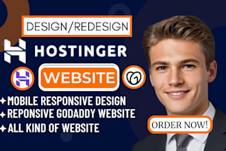 design hostinger website on godaddy website bluehost on siteground ionos lofty