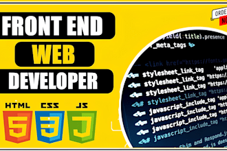 be your expert frontend developer for responsive HTML CSS websites