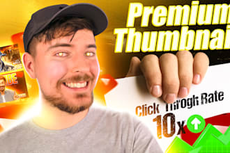 design eye catching youtube thumbnails that drives you a high CTR