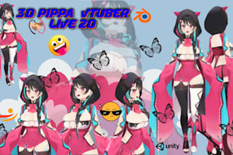 custom 3d vrchat, vr character unity, vrchat avatar, vroid model, furry nsfw rig