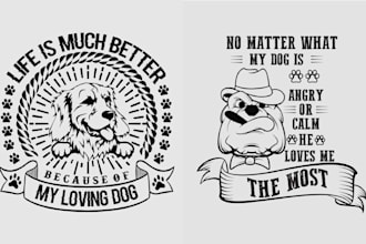 make high quality animal dog vintage logo