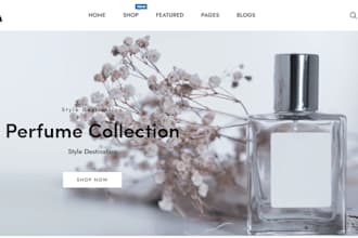 design perfume shopify store fragrance website perfume dropshipping store