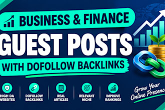 provide business and finance guest posts with dofollow backlinks