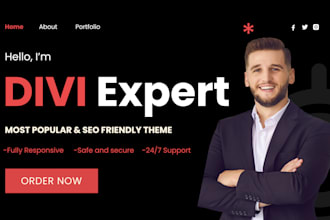 be your best perfect divi theme wordpress website developer expert