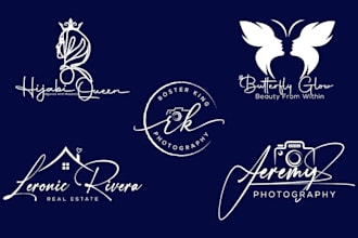 do minimalist scripted signature or handwriting logo