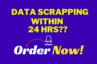extract data from any site using octoparse within 24 hrs