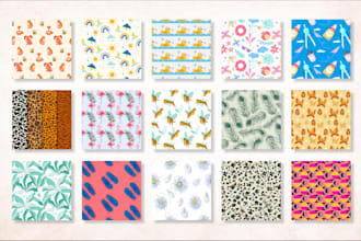 create seamless pattern design for fabric, textile etc