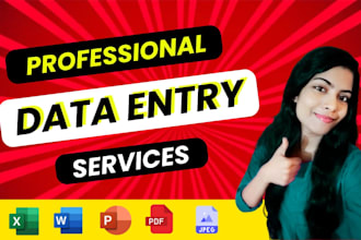 do data entry, convert file, excel, web research, CRM data entry