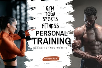 design fitness gym yoga sports personal training website