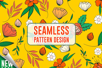 make seamless pattern design for fabric print or wallpaper