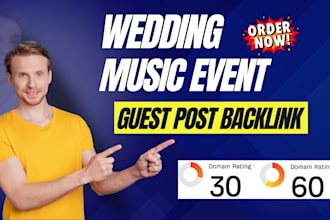 publish wedding music event article with high da guest post backlink