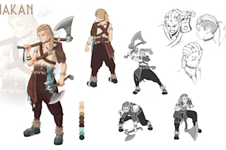 make a concept art and character design for you
