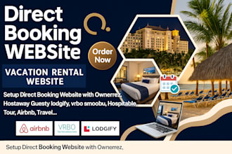 setup direct booking website with ownerrez, guesty hostaway lodgify vrbo airbnb