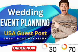 publish wedding event planning article with USA guest post backlink