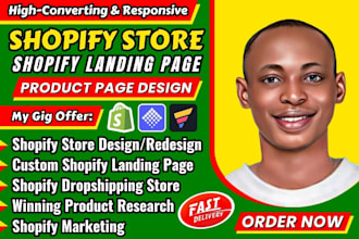 design shopify landing page, shopify store redesign, product page with pagefly