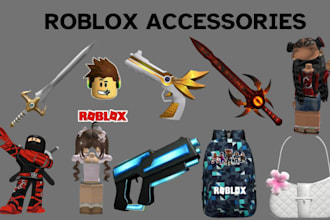 create 3d roblox accessories, 3d modelling like weapon, hair,