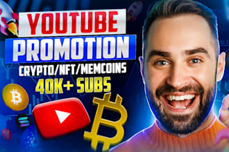 do crypto token promotion on my youtube channel