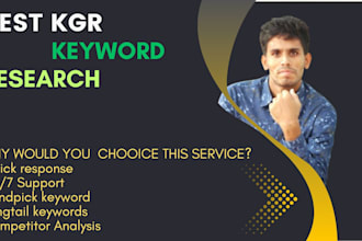 provide best kgr keyword research for your website
