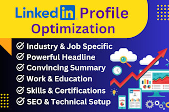 do linkedin profile optimization, profile setup, and profile content writing