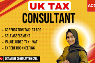 prepare and file UK company accounts, ct600 corporation tax return, and vat