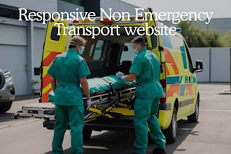 design non emergency medical transportation website and medical transport site