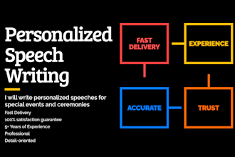write personalized speeches for all events and ceremonies