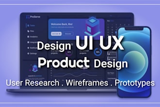 create UI UX designs for web site and mobile apps