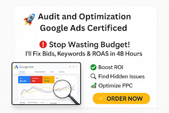 audit and optimize google ads, adwords, and PPC campaigns as an SEM specialist