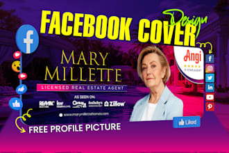 design eye catching custom facebook cover photo, banner image for your brand