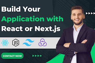 build your application by react or nextjs with tailwindcss