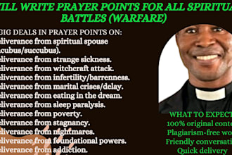 excellently do online deliverance program with you on spiritual problems
