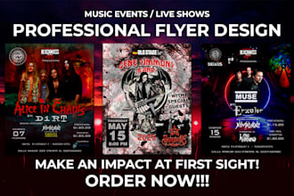 design a custom flyer for a live music show