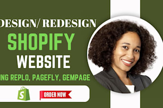 design shopify landing page using replo pagefly gempages