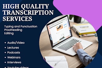 provide transcription of audio and video in 24 hours