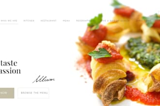 build restaurant website, food website and delivering with ordering system