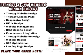fitness, gym website workout website fitness, gym landing page sport website