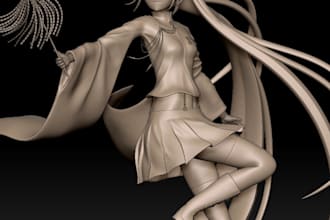 sculpt 3d figurines 3d character model toy action figure anime stl for printing