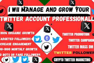 do x twitter marketing for organic crypto,nft, to gain real followers engagement