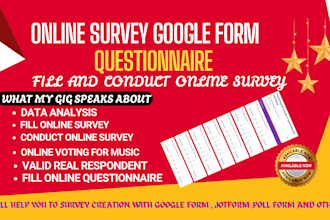 create, fill and conduct online survey research google form questionnaire