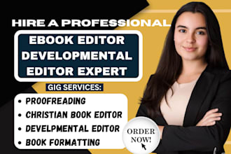 be book editor and formatting, proofread christian book pro developmental editor
