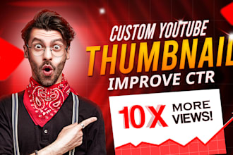 design an attractive mind blowing youtube thumbnail for you