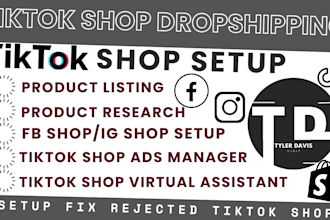 setup fix rejected tiktok shop dropshipping  ads manager product hunting listing