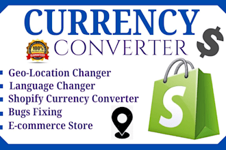 setup shopify store currency converter geo location language changer bug fix