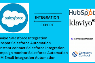integrate hubspot constant contact campaign monitor klaviyo with salesforce