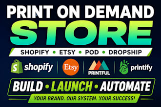 print on demand store shopify,etsy pod store  printful,printify,shopify dropship