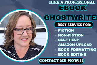 be your ebook writer, fiction ghostwriter, KDP book writer, ghost book writer