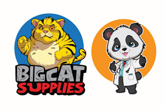 draw cute cartoon  animals with a quick 24 hour delivery
