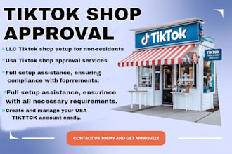 create a set up llc usa tiktok shop marketing registration ein or non resident