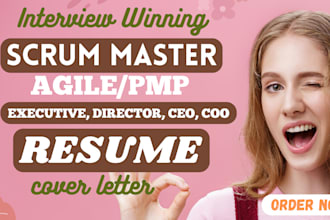 write ats scrum master, project management, project manager resume