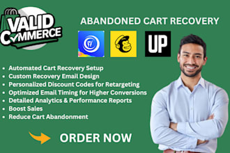 set up shopify abandon cart recovery mailchimp cartly firepush rewind